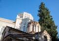 Greek Metropolitan and Agios Eleftherios Church, Athens Greece. Under view Royalty Free Stock Photo
