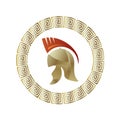 Greek Helmet Icon. Circle Gradient Frame Royalty Free Stock Photo