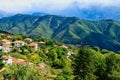 Greek Mountain Village in Stormy Weather Royalty Free Stock Photo