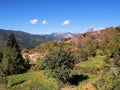 Greek Mountain Village Landscape, Greece Royalty Free Stock Photo