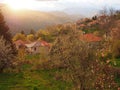 Greek Mountain Village, Storm Light Royalty Free Stock Photo