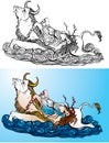 Greek myth: The Abduction of Europa by Zeus Royalty Free Stock Photo