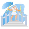 Greek Mythology God Zeus Thunderer Throw Lightning Royalty Free Stock Photo