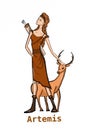 Greek mythology Gods, ,Artemis,background