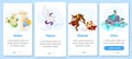 Greek mythology onboarding mobile app screen vector template Royalty Free Stock Photo