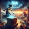 Greek mythology Pandora\'s box Royalty Free Stock Photo