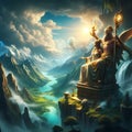 Greek mythology Zeus and Hera Mount Olympus Royalty Free Stock Photo