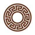Greek national antique round pattern, . Royalty Free Stock Photo