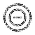 Greek national antique round pattern, . Royalty Free Stock Photo