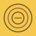 Greek national antique round pattern, . Royalty Free Stock Photo