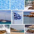 Greek National Flag Summer Vacation Royalty Free Stock Photo