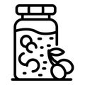 Greek olives jar icon, outline style