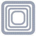 Greek ornament frame with rounded corners - meander patter Royalty Free Stock Photo