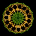 Greek ornamental colorful round mandala pattern. Vector ethnic style background. Greek key meanders ancient ornament. Geometric Royalty Free Stock Photo