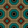 Greek ornamental geometric seamless pattern. Modern patterned vector background. Repeat tribal ethnic style backdrop. Colorful Royalty Free Stock Photo