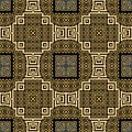 Greek ornamental geometric seamless pattern. Modern patterned vector background. Repeat tribal ethnic style backdrop. Elegant Royalty Free Stock Photo