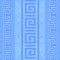 Greek ornamental light blue vector seamless pattern. Abstract ge