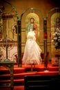 Greek Orthodox Church Decorated for a Wedding