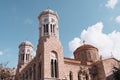 Greek Orthodox Church of Holy Church of the Dormition of the Virgin Mary Chrysospileotissa in Athens. Exterior of historical