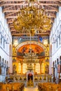 Greek orthodox church interior Royalty Free Stock Photo