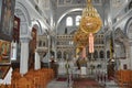Greek orthodox church interior Royalty Free Stock Photo