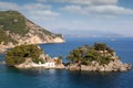 Greek orthodox church on island Panagias Parga Royalty Free Stock Photo