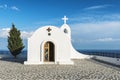 Greek orthodox church near Faliraki, Rhodes, Greece Royalty Free Stock Photo