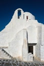 Greek Orthodox Church of Panagia Paraportiani in town of Chora on Mykonos island Royalty Free Stock Photo