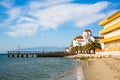 Greek orthodox Church in Paralia Katerini beach, Greece Royalty Free Stock Photo