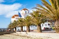 Greek orthodox Church in Paralia Katerini beach, Greece Royalty Free Stock Photo