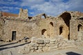 The Greek Orthodox Church of St. John on the Acropolis of Lindos, dating from the 13th or 14th century. Lindos, Rhodes Island Royalty Free Stock Photo