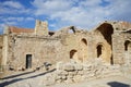 The Greek Orthodox Church of St. John on the Acropolis of Lindos, dating from the 13th or 14th century. Lindos, Rhodes Island Royalty Free Stock Photo