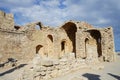 The Greek Orthodox Church of St. John on the Acropolis of Lindos, dating from the 13th or 14th century. Lindos, Rhodes Island Royalty Free Stock Photo