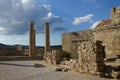 The Greek Orthodox Church of St. John on the Acropolis of Lindos, dating from the 13th or 14th century. Lindos, Rhodes Island Royalty Free Stock Photo