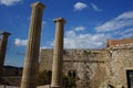 The Greek Orthodox Church of St. John on the Acropolis of Lindos, dating from the 13th or 14th century. Lindos, Rhodes Island Royalty Free Stock Photo