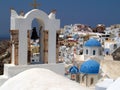 Greek Orthodox Churches, Oia, Santorini Royalty Free Stock Photo