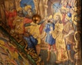 Fresco in Church of the Holy Sepulchre, Jerusalem - Jesus arrested on Good Friday Royalty Free Stock Photo