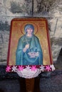 Greek Orthodox Icon Outside Church Royalty Free Stock Photo