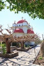 Greek Orthodox monastery and Church of the Holy Apostles in Capernaum, Israel Royalty Free Stock Photo