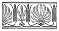 Greek palmette, vintage engraving