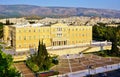 The Greek Parliament on Syntagma Square Royalty Free Stock Photo