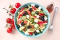 Greek pasta salad Royalty Free Stock Photo