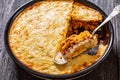 Greek Pastitsio in baking dish, top view Royalty Free Stock Photo