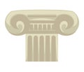 Greek pillar or column Ancient Greece symbol construction element