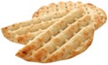 Greek pita bread or flatbread Royalty Free Stock Photo
