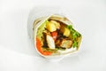 Greek grilled souvlaki portion sandwich junk food Royalty Free Stock Photo