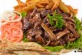 Greek pork gyros portion junk food meat meal