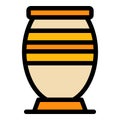 Greek pottery icon color outline vector Royalty Free Stock Photo
