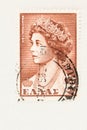 Greek Queen Frederica with Tiara Portrait