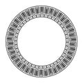 Greek repetetive motif, seamless pattern brush of meander, line maze circle frame, greece key, ancient symbols